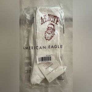 NWT American Eagle Santa Dad Socks Unopened One Size 1 Pair Christmas Unisex Lot